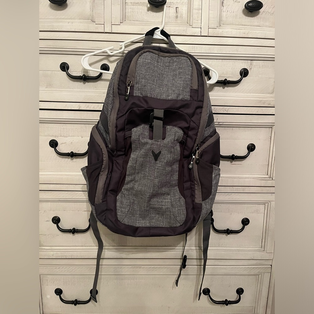 Men's Charcoal and Black Backpack